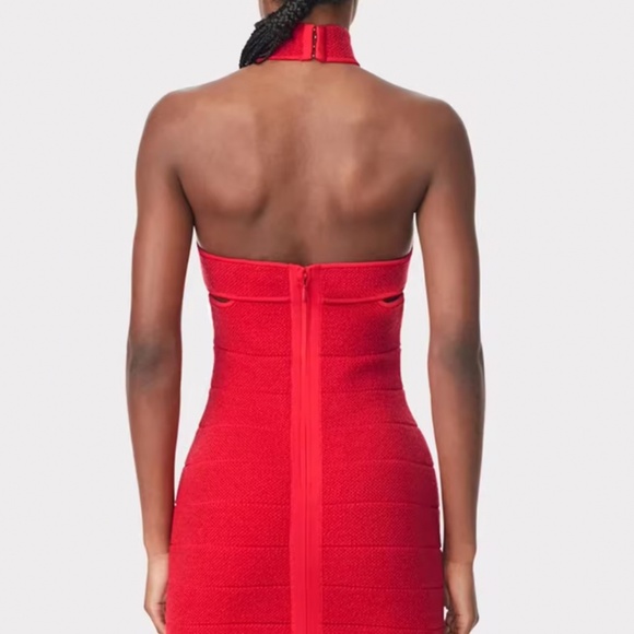 Herve Leger red mini dress with unboob cutouts - Picture 3 of 5